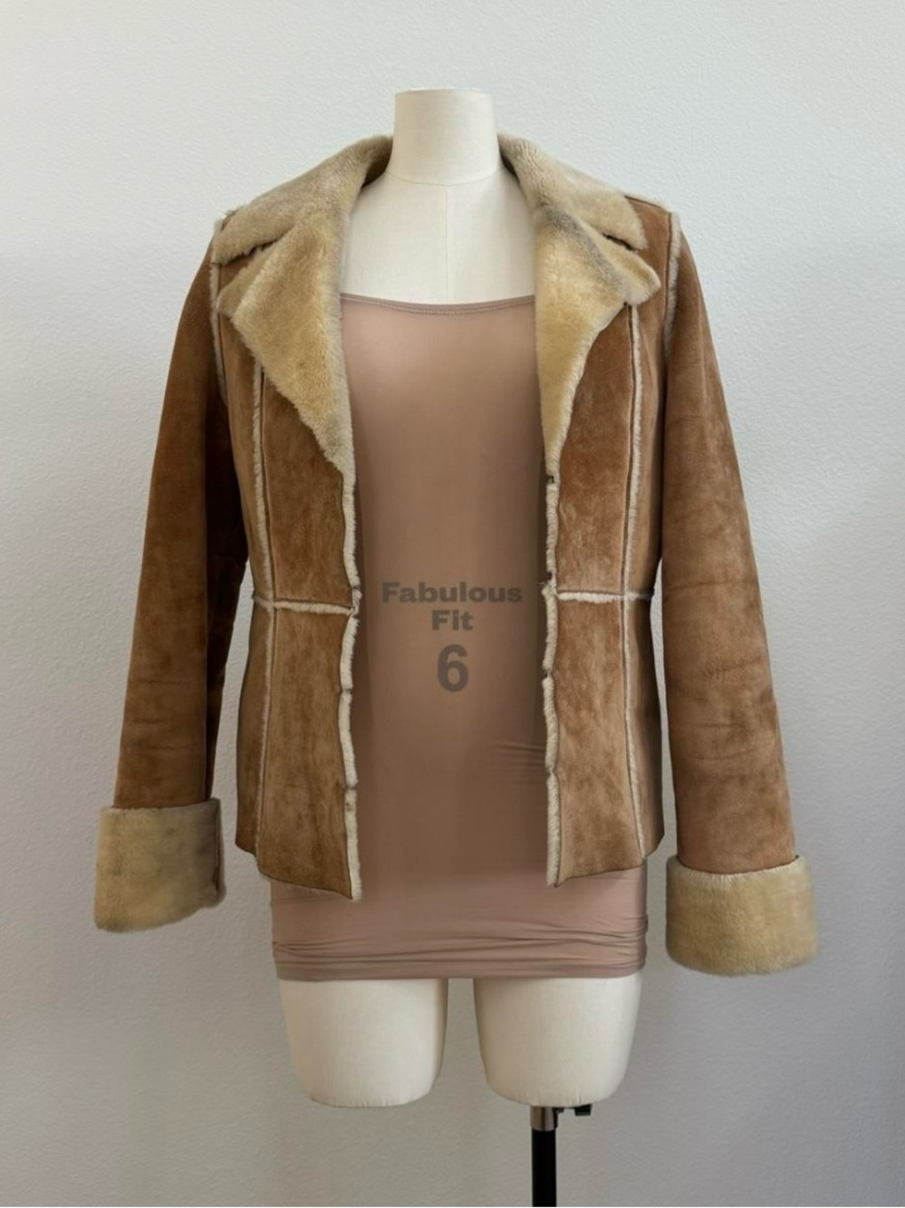 arden b suede jacket with faux fur lining y2k